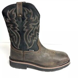 Wolverine Men’s Cowboy Rancher Brown Steel Toe Wellington Work Boots Size 11.5 M